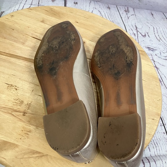 Sam Edelman Jillie Champagne Metallic Leather Ballet Flats Womens Size 9M - Picture 7 of 8